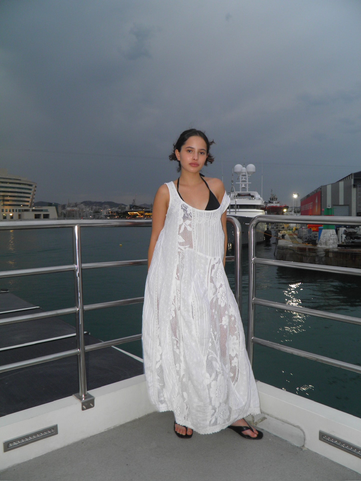 White lace dress