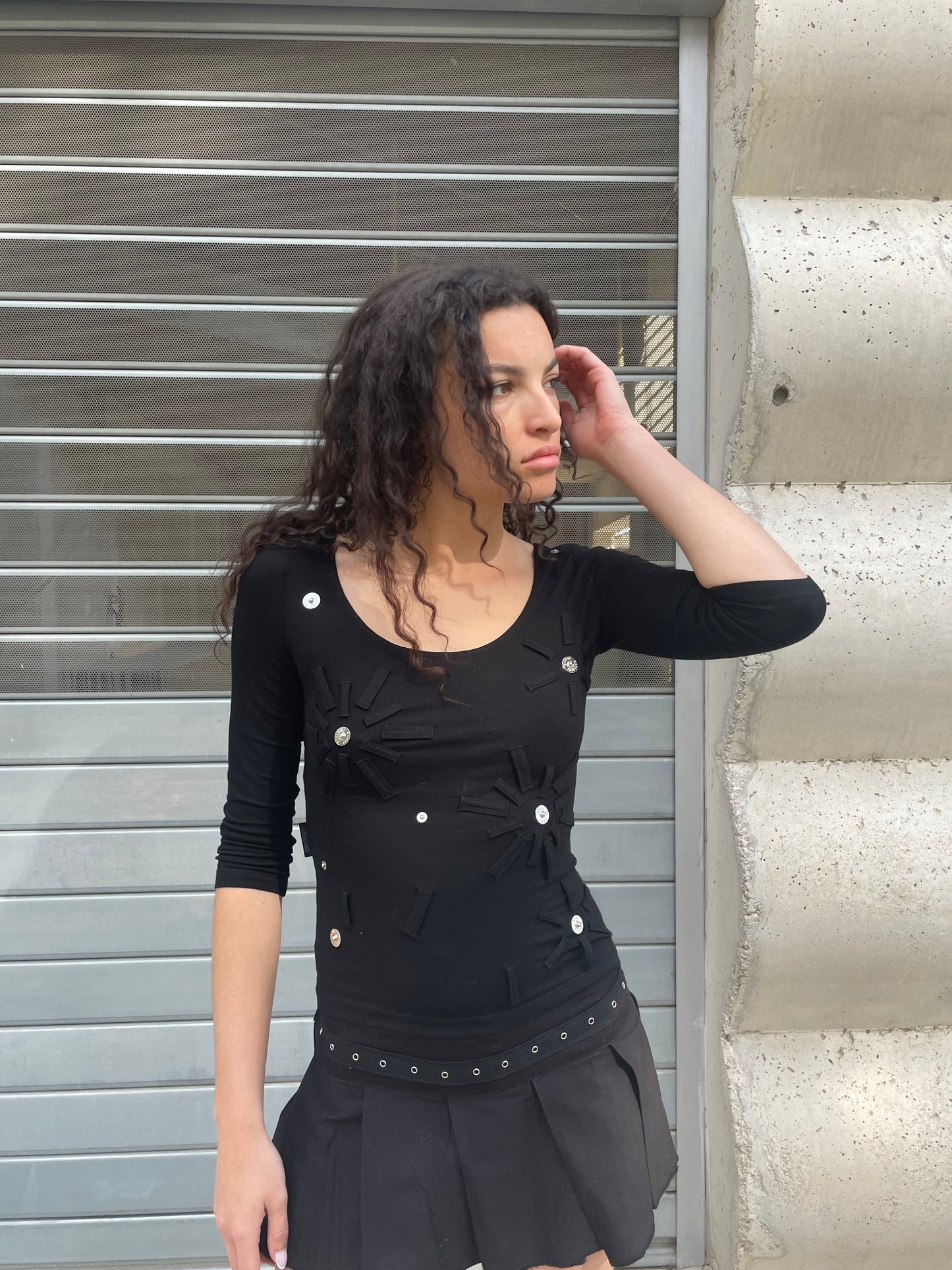 Moschino rivets & loops top