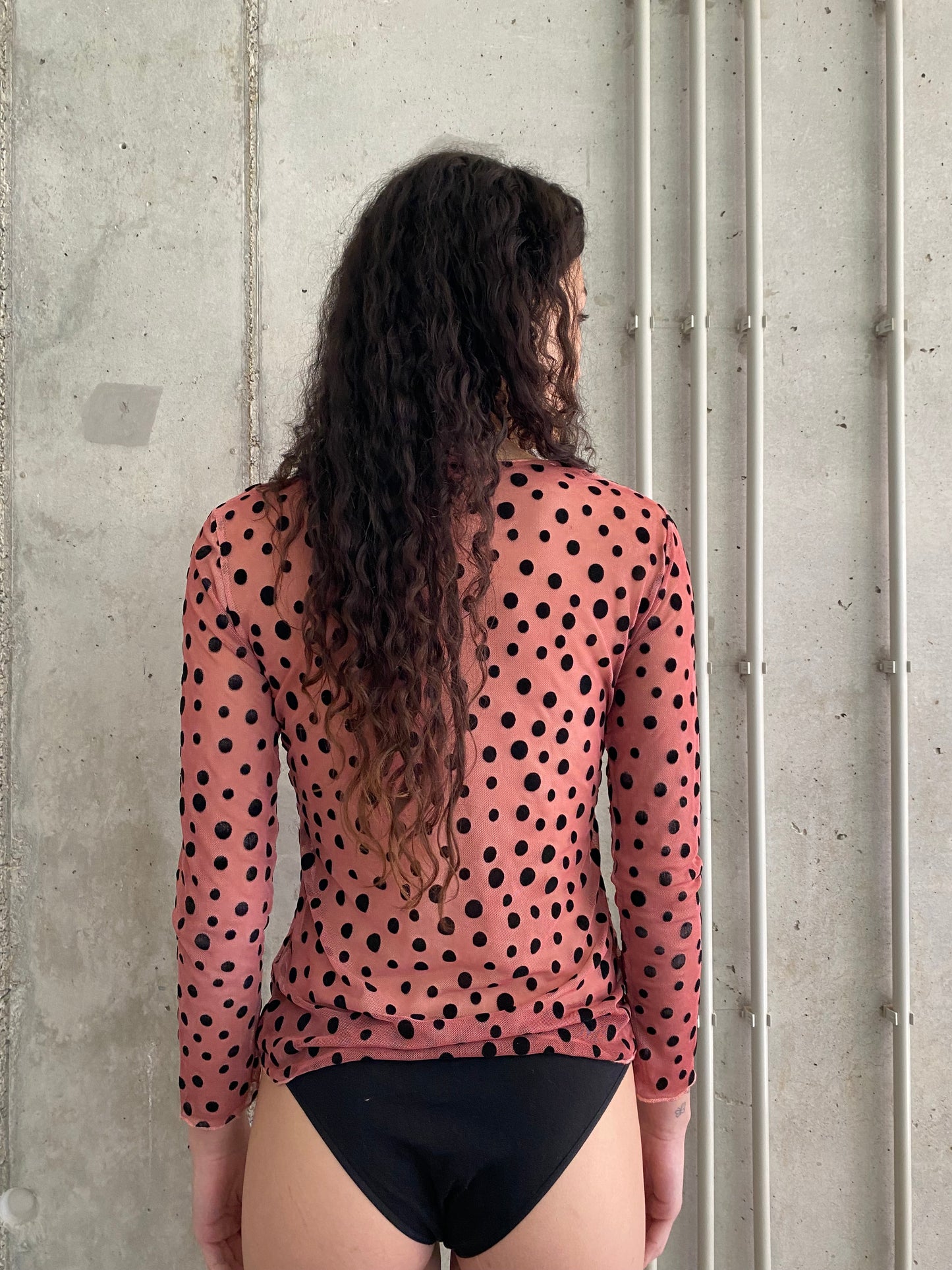 Polka sheer top