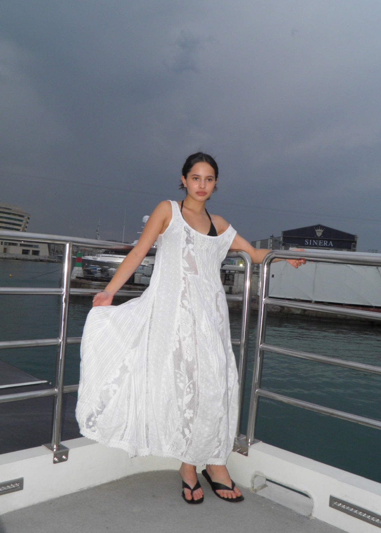 White lace dress