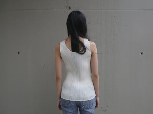 Issey Miyake Pleats Please butter top
