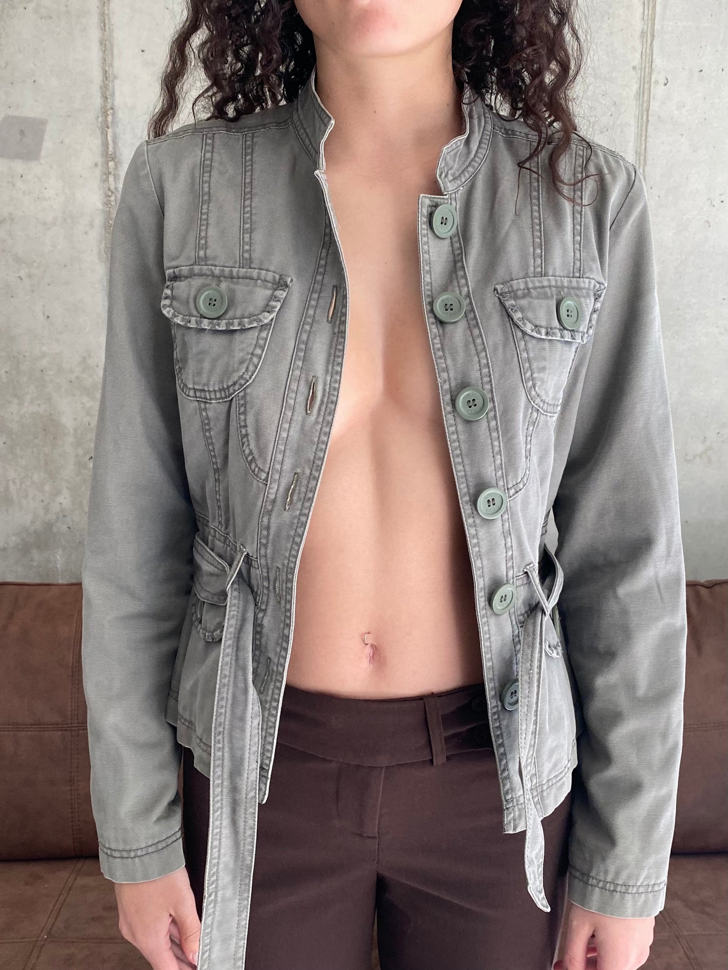 Green utility jacket