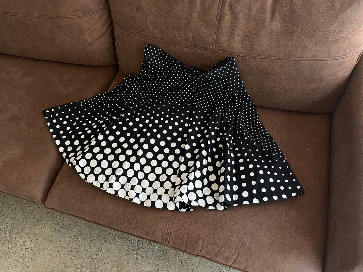 Polka dot midi skirt