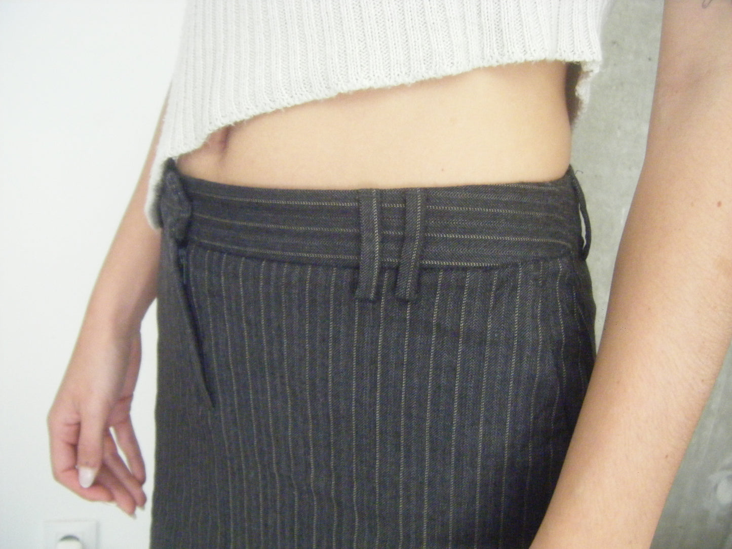 Wool midi skirt