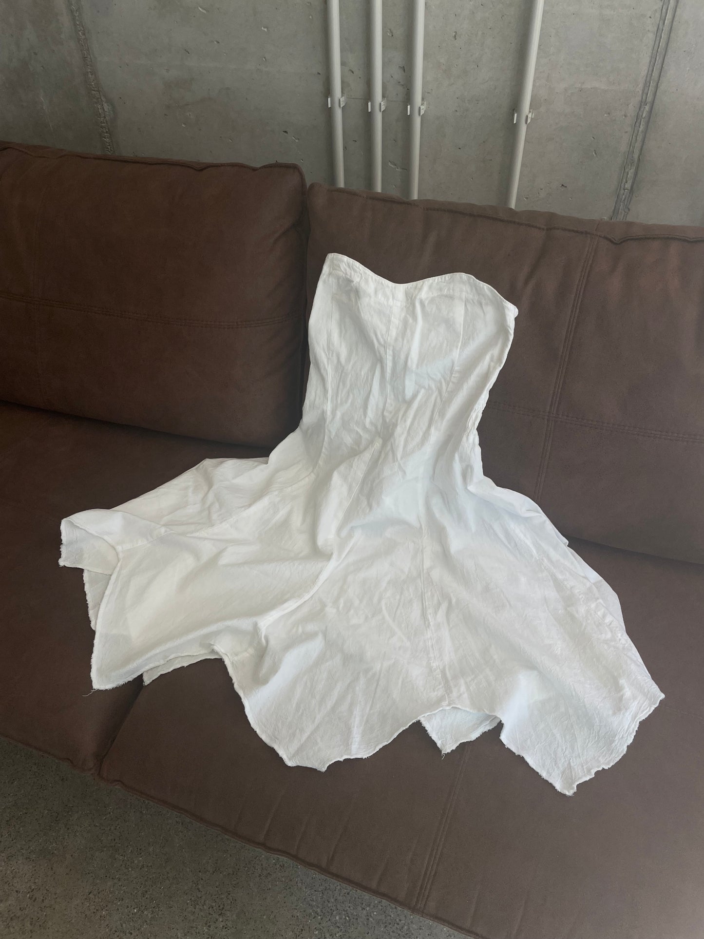 Assymetrical linen dress