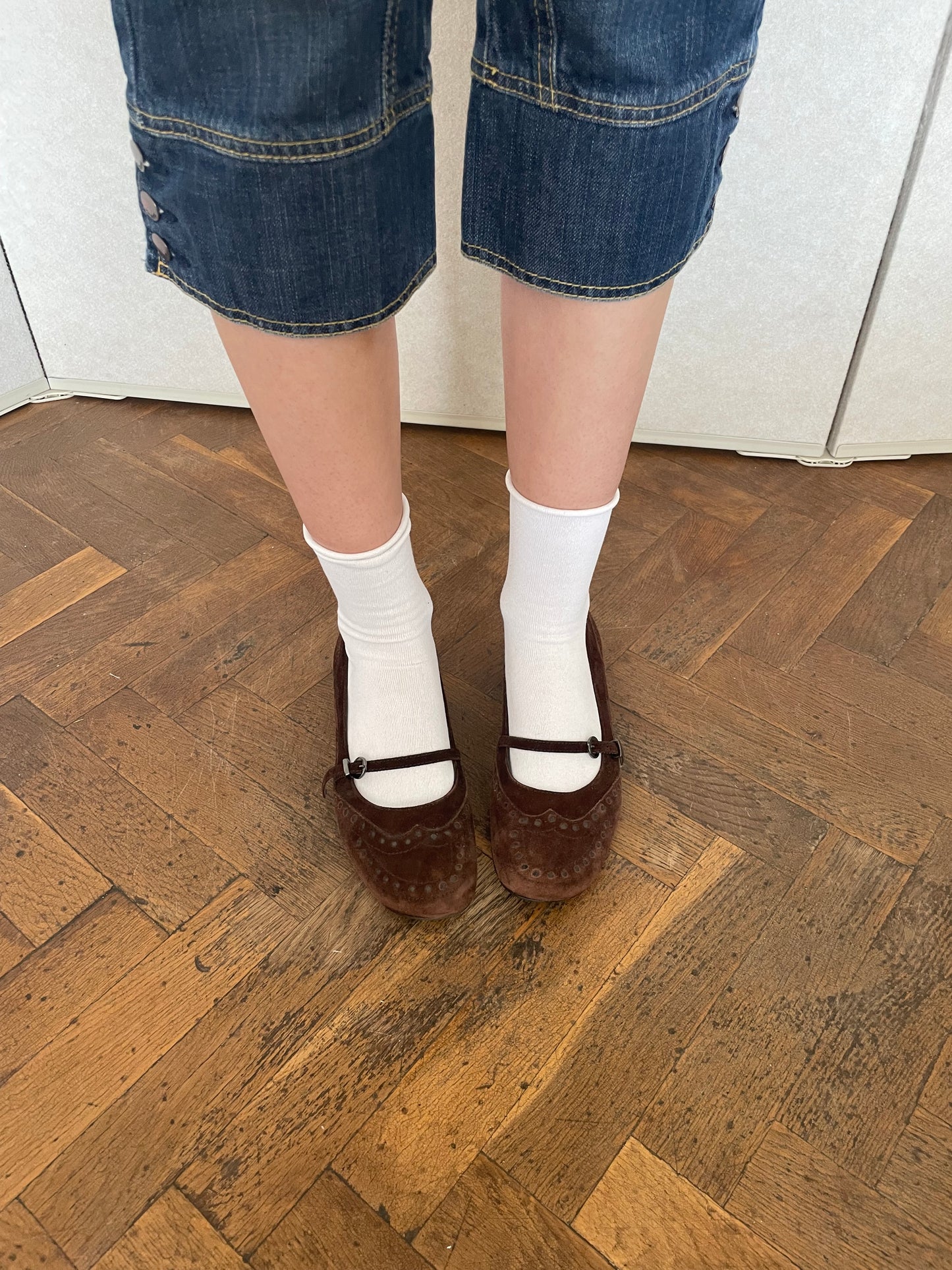 Suede ballet flats