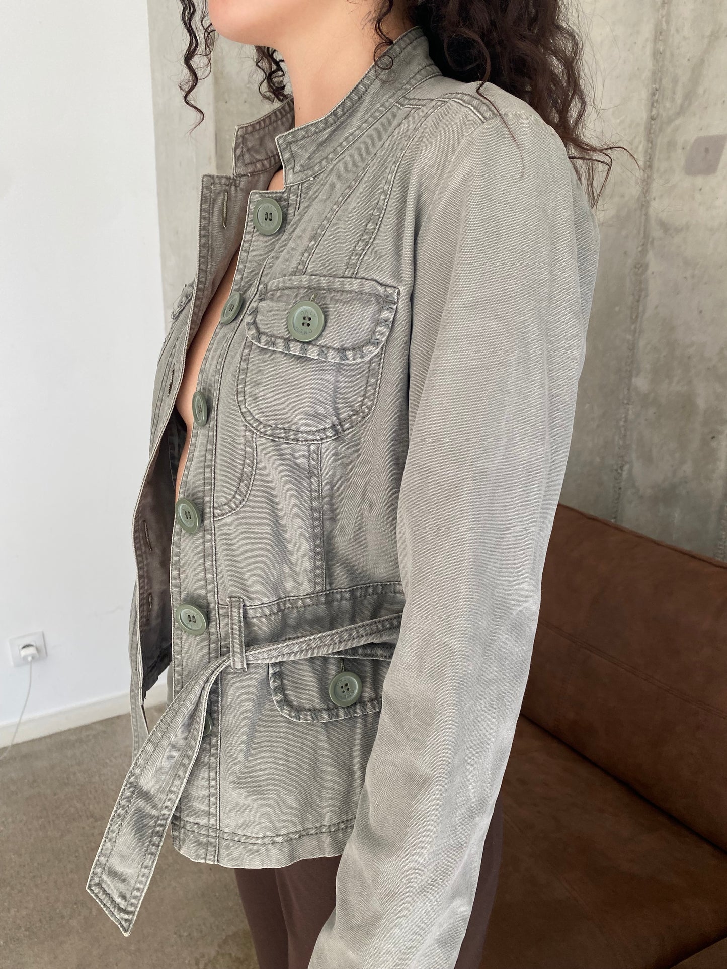 Green utility jacket