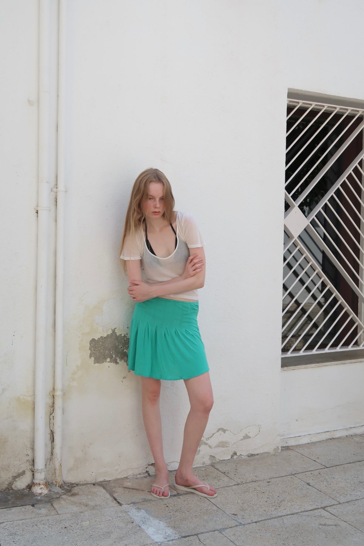 Guess teal mini skirt