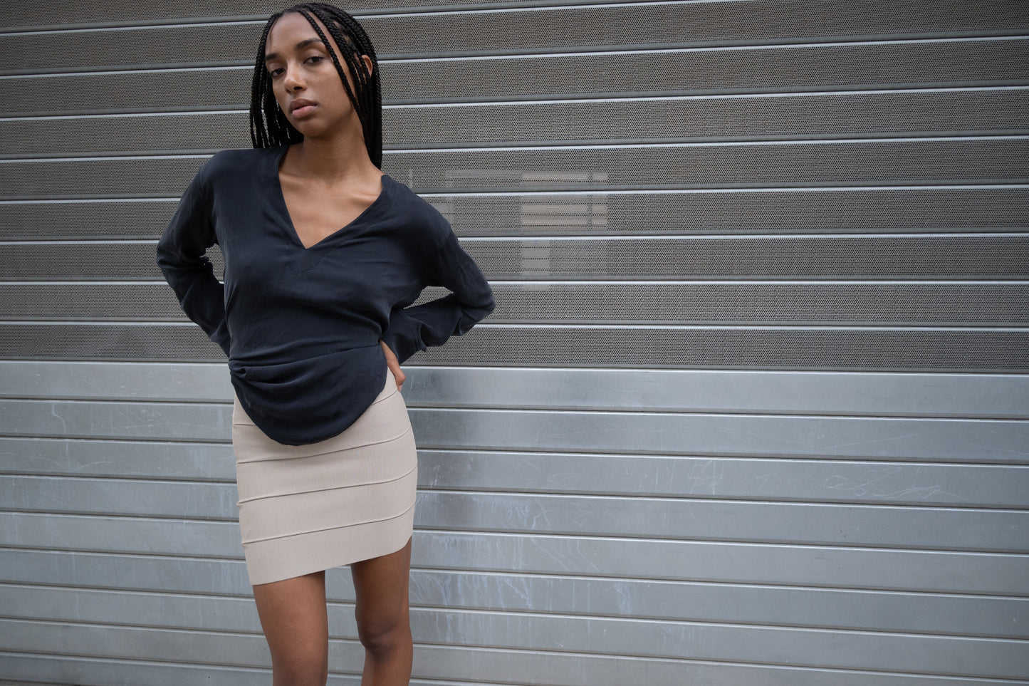 Tan bandage skirt