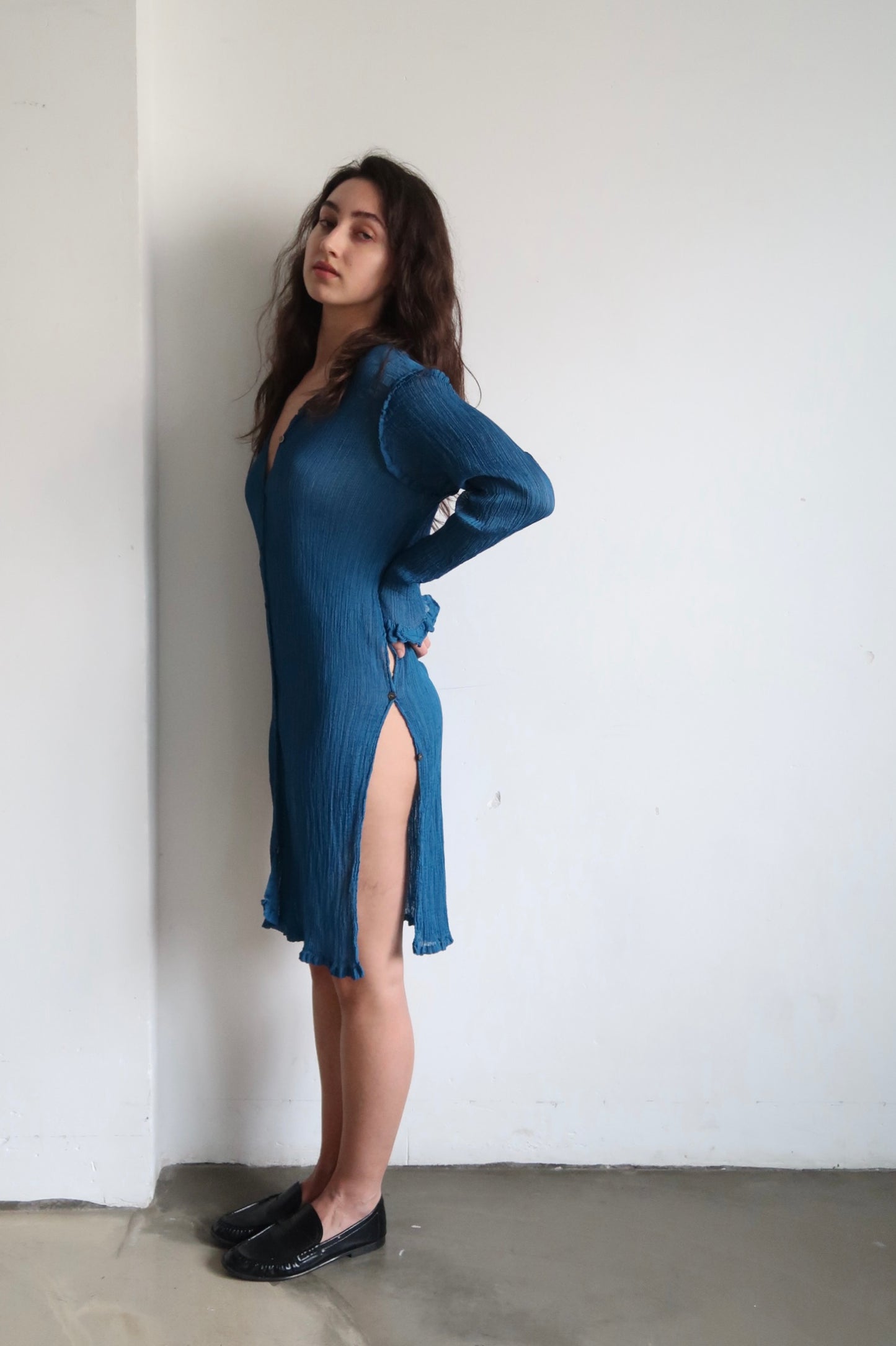 Issey Miyake Teal Tunic