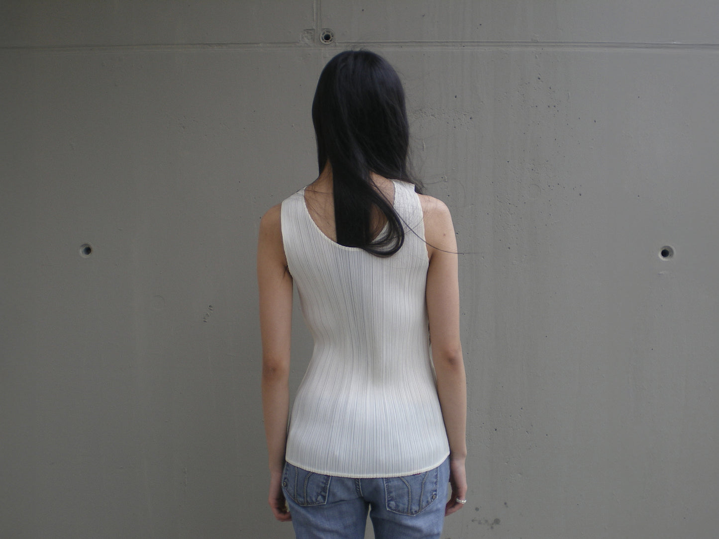 Issey Miyake Pleats Please butter top