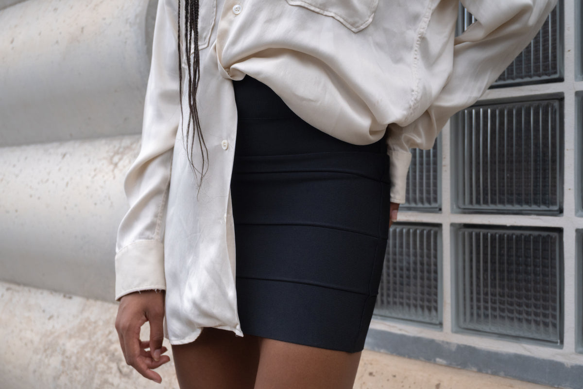 Black bandage skirt