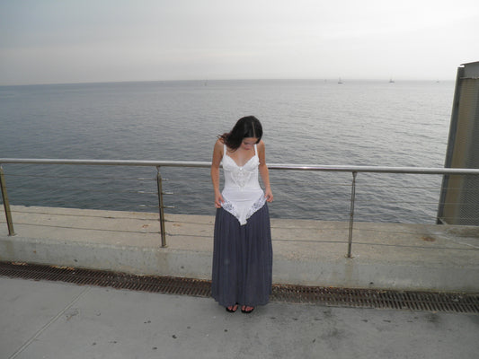 Polka dot maxi skirt