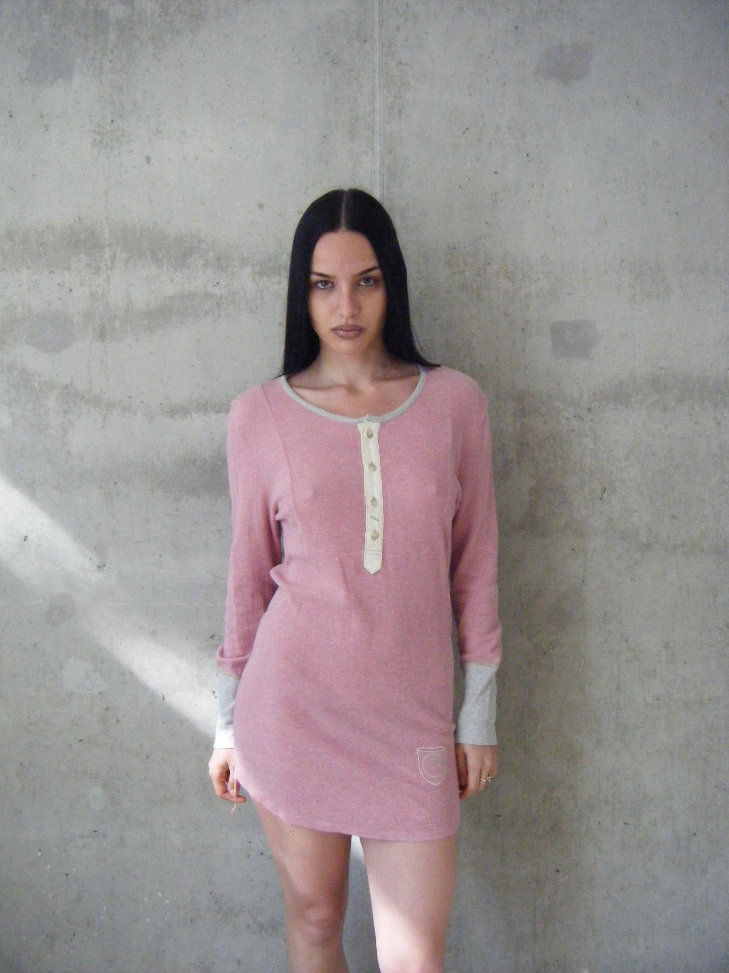 Diesel pink henley dress