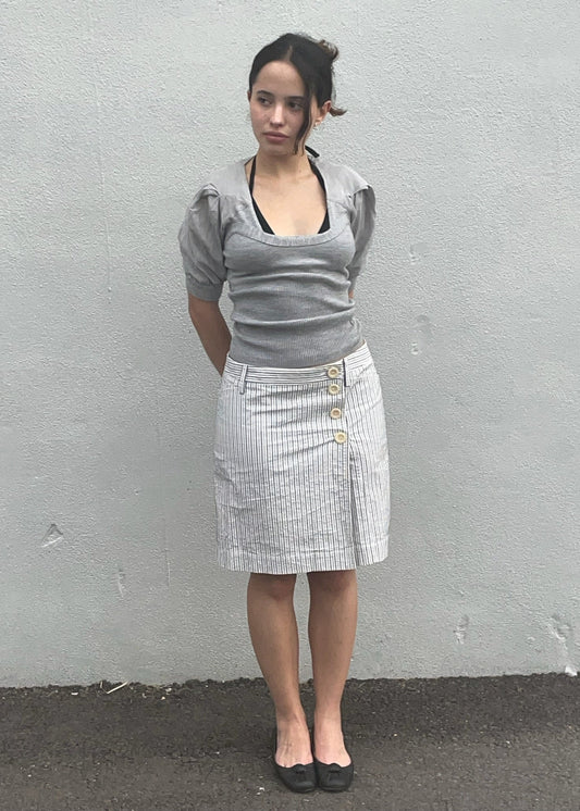 Stripped cotton skirt