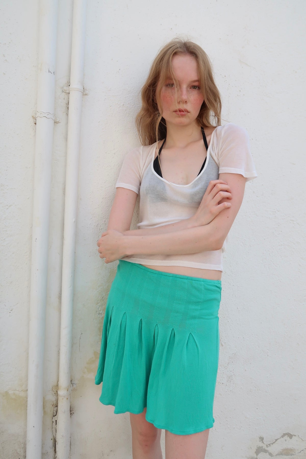 Guess teal mini skirt