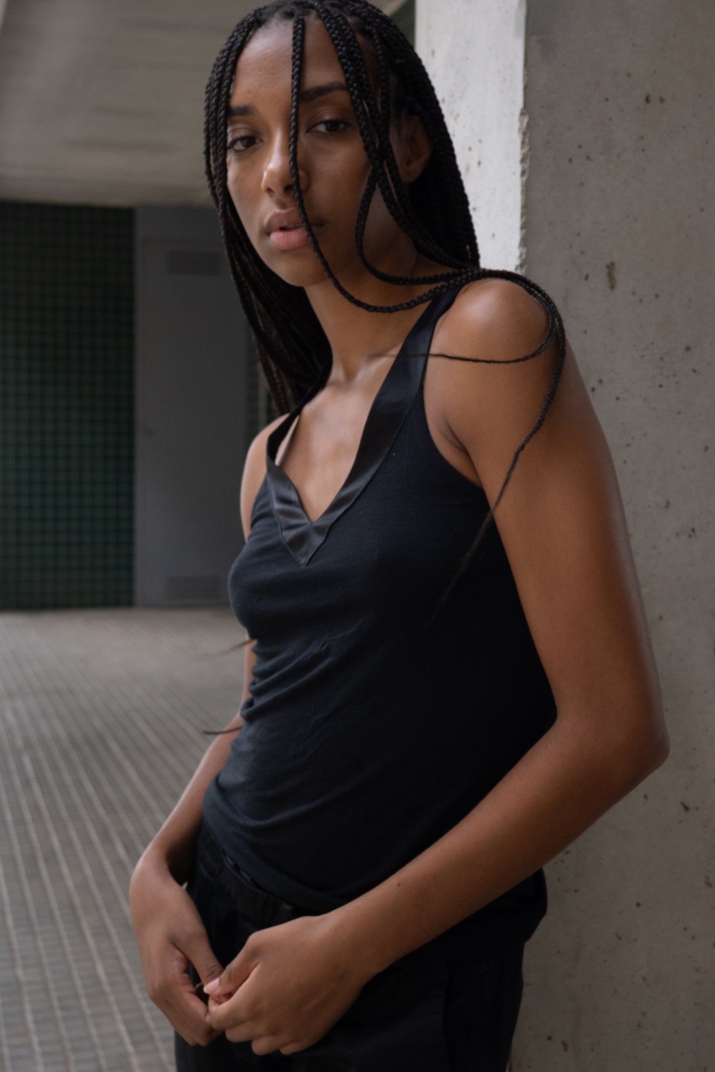 Top with geometric back