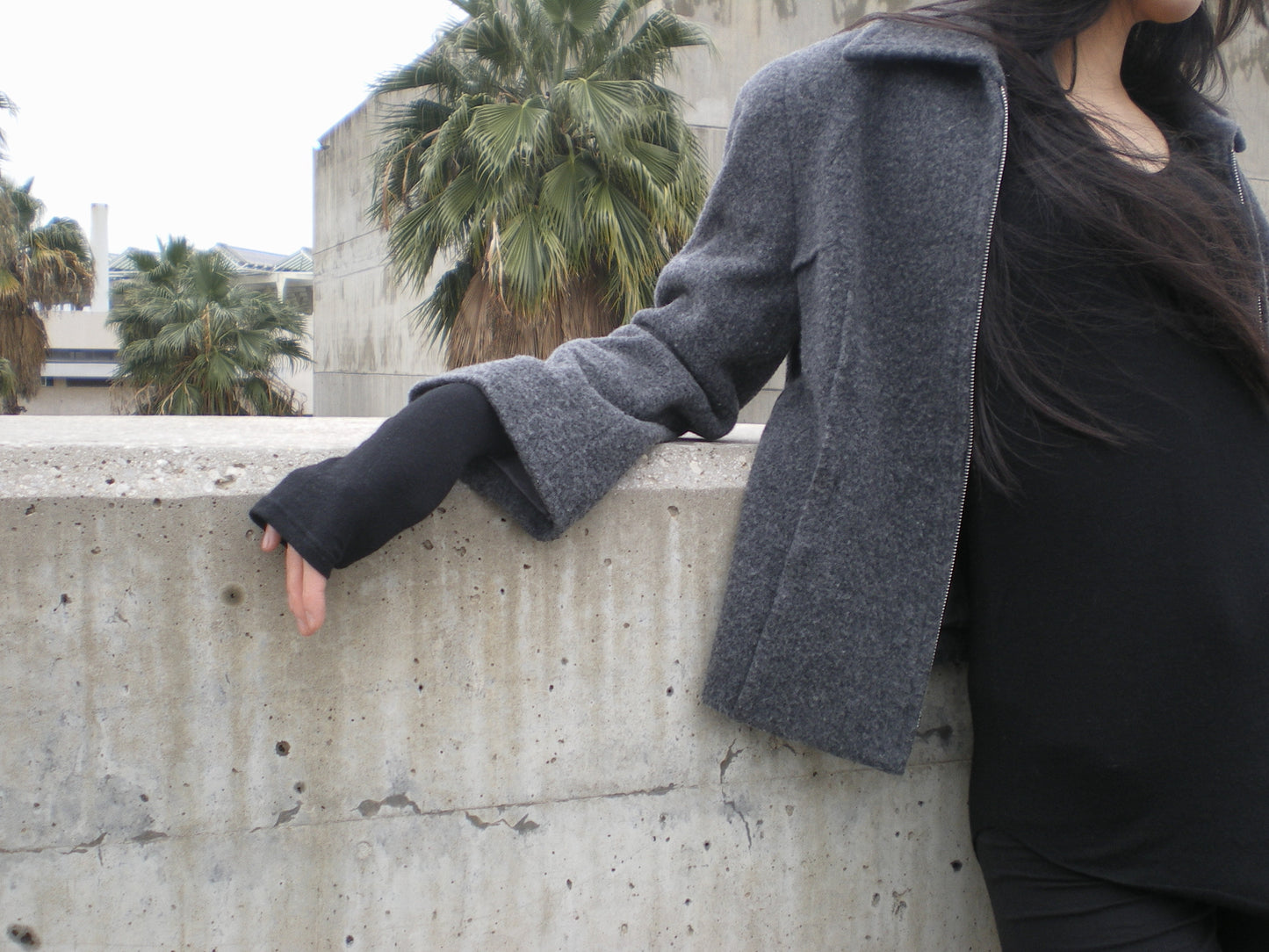 Chloé grey wool zip jacket