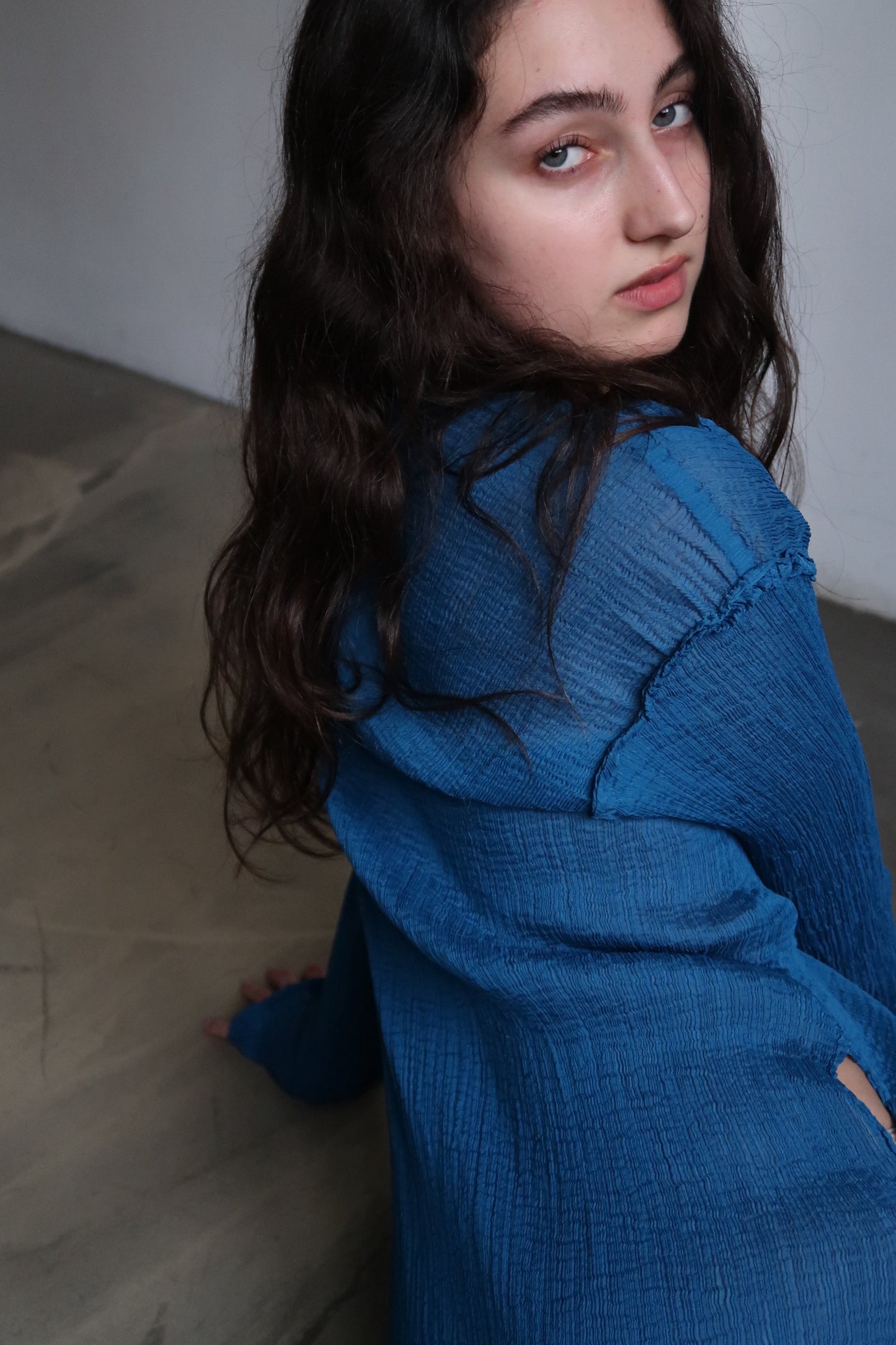 Issey Miyake Teal Tunic