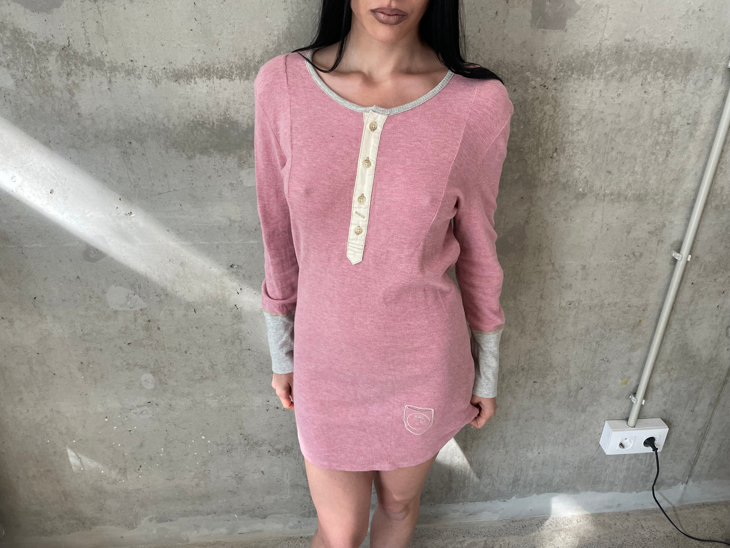 Diesel pink henley dress