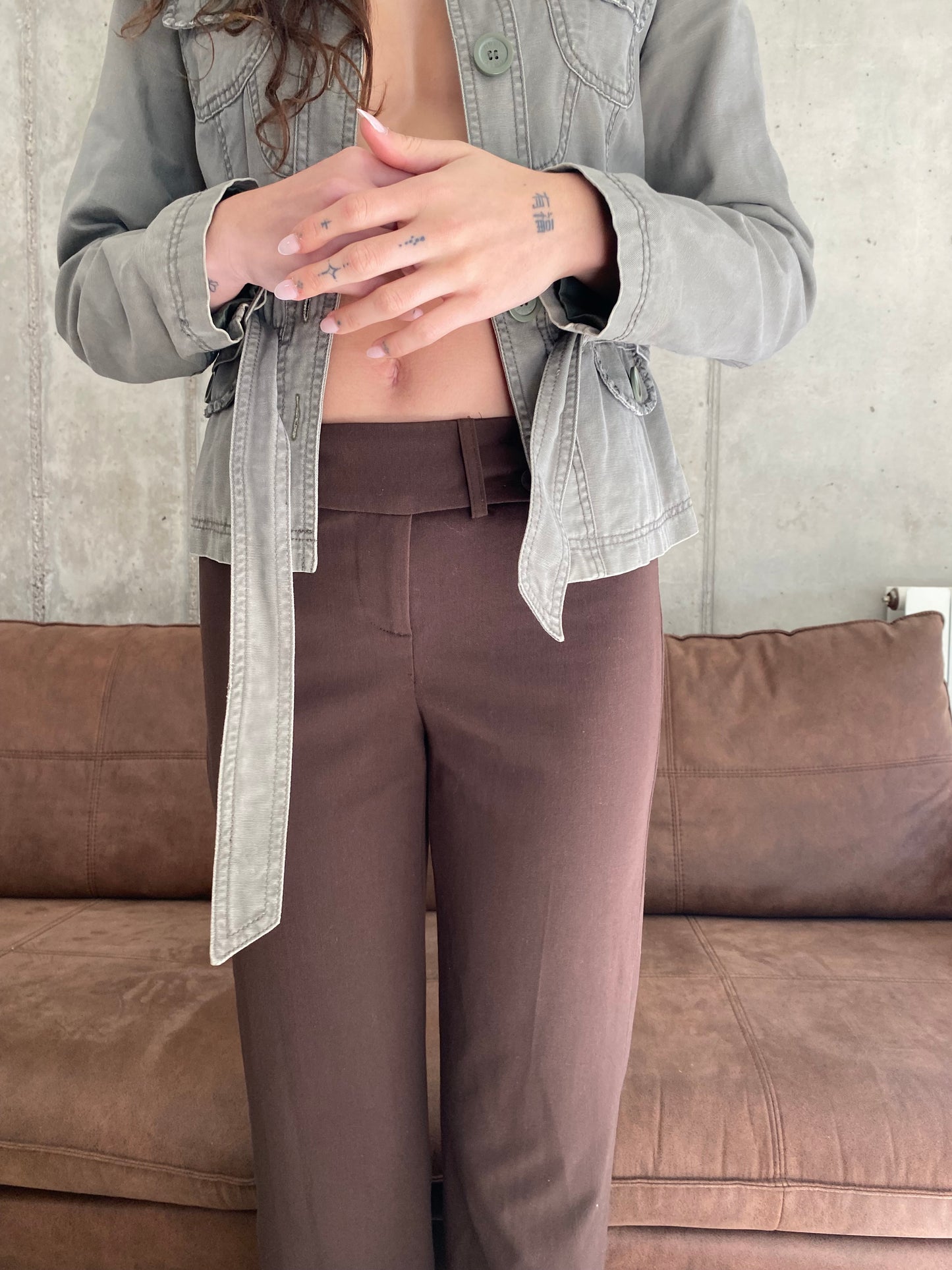 Chocolate brown trousers