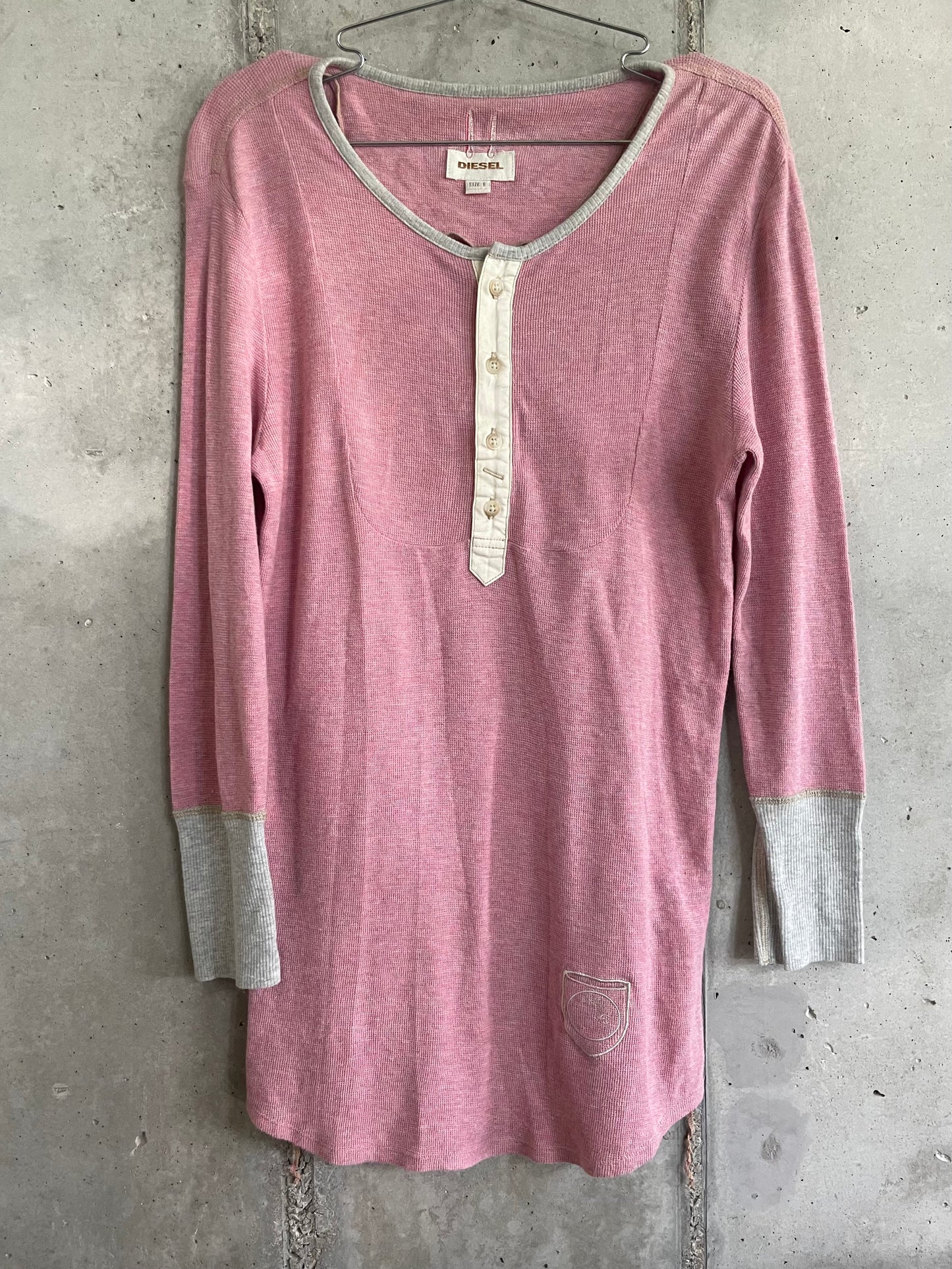 Diesel pink henley dress