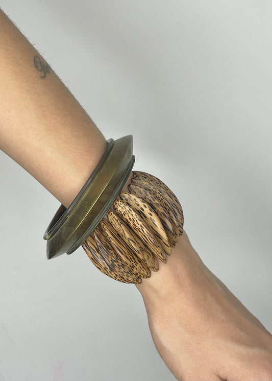 Wood and metal bracelets